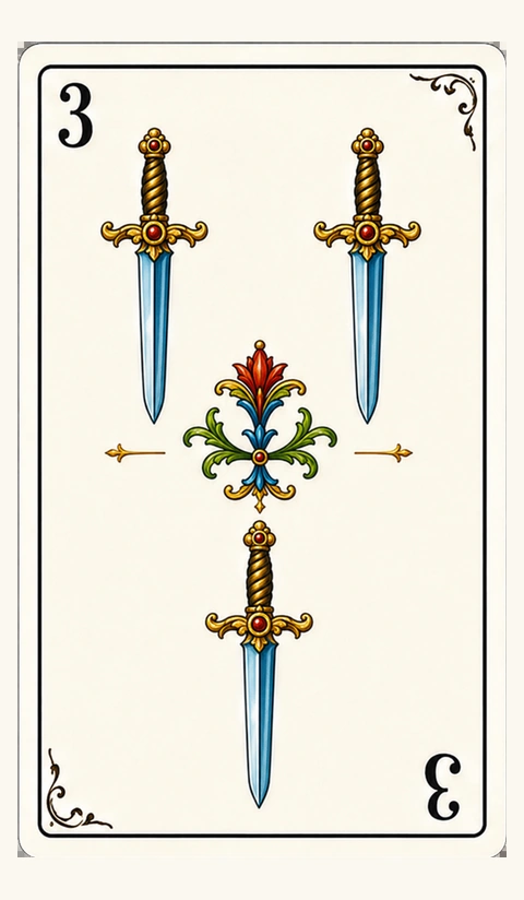 Tres de espadas